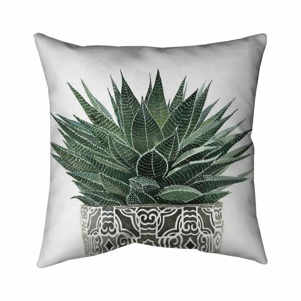 Begin Home Decor 20 x 20 in. Zebra Plant Succulent-Double Sided Print Indoor Pillow 5541-2020-FL339